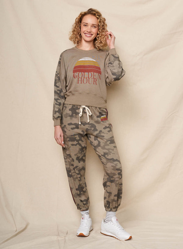 sundry Sundry Golden Hour Dolman Sweatshirt in Fern