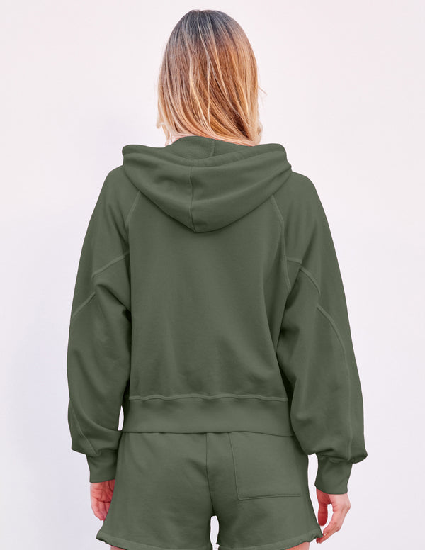 Sundry Sundry Horizon Zip Hoodie In Signature Green