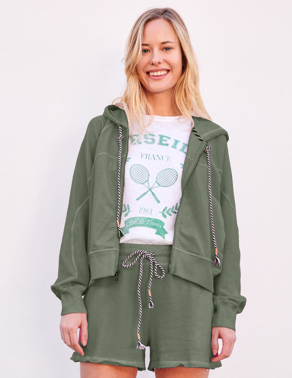 sundry Sundry Horizon Zip Hoodie in Signature Green