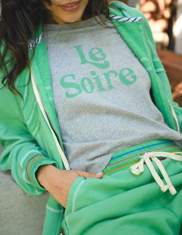 Sundry Sundry Le Soiree Short Sleeve Boxy Crew Tee In Heather Grey