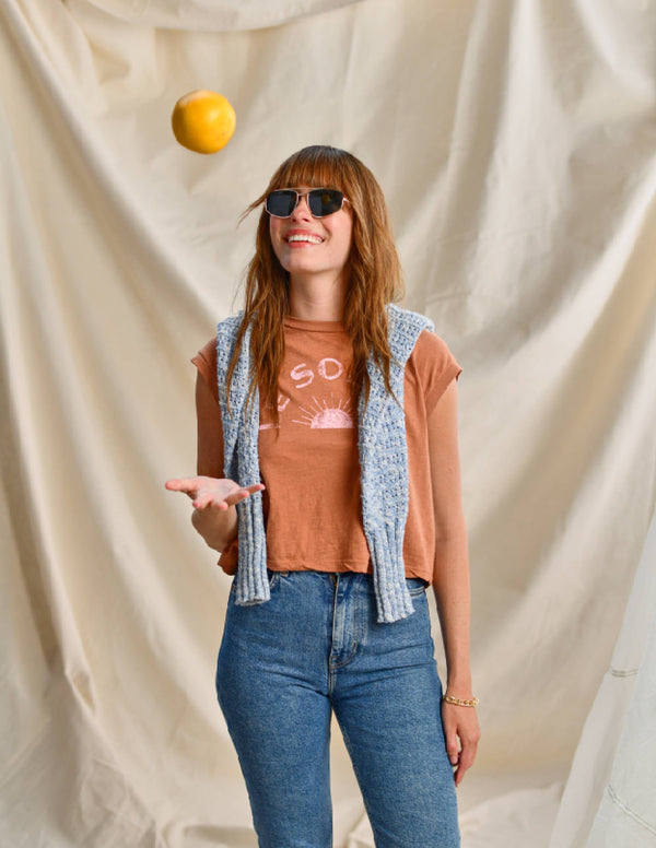 sundry Sundry Le Soleil Muscle Tank in Vintage Rust