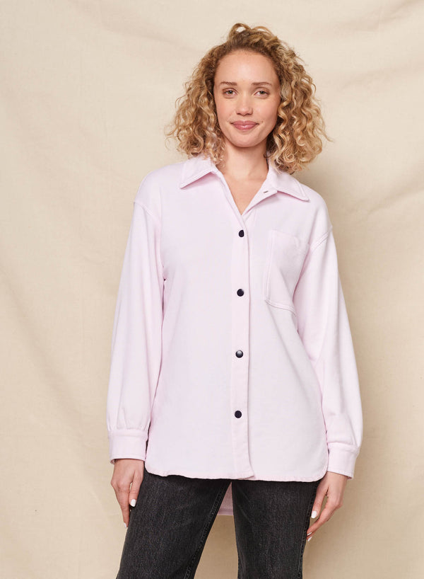 sundry Sundry More Sundays Shacket in Ballerina Pink