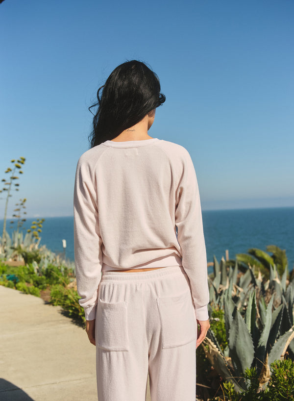 Sundry Sundry Raglan Sport Crew Sweatshirt In Oyster