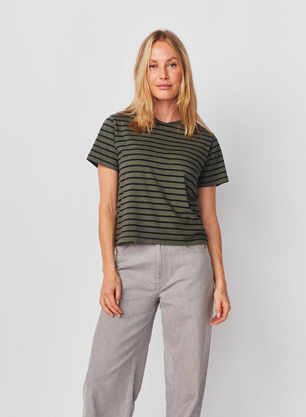 Sundry Sundry Short Sleeve Boxy Crew Tee In Signature Green