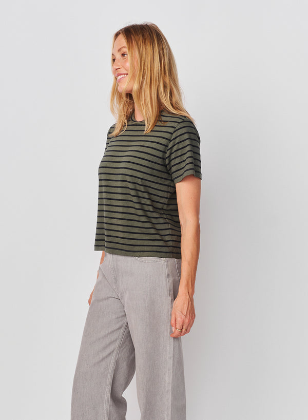 Sundry Sundry Short Sleeve Boxy Crew Tee In Signature Green