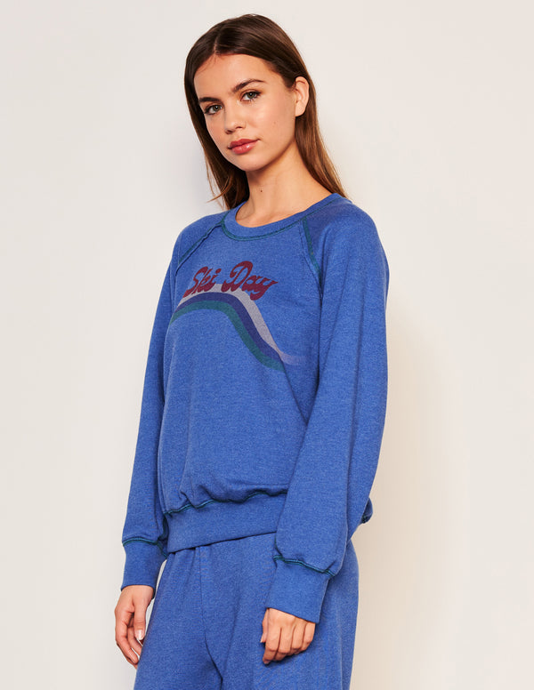Sundry Sundry Ski Day Raglan Sweatshirt In Symphony