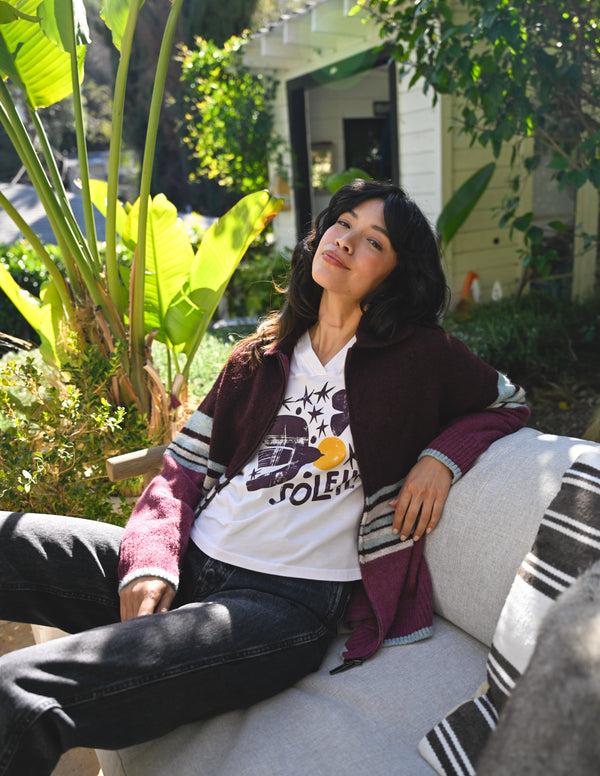 Sundry Sundry Soleil Fildside Long Sleeve Tee In Oyster