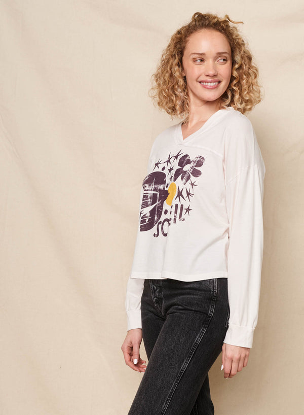 Sundry Sundry Soleil Fildside Long Sleeve Tee In Oyster