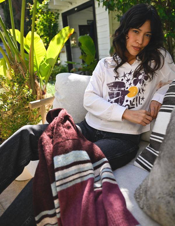 sundry Sundry Soleil Fildside Long Sleeve Tee in Oyster