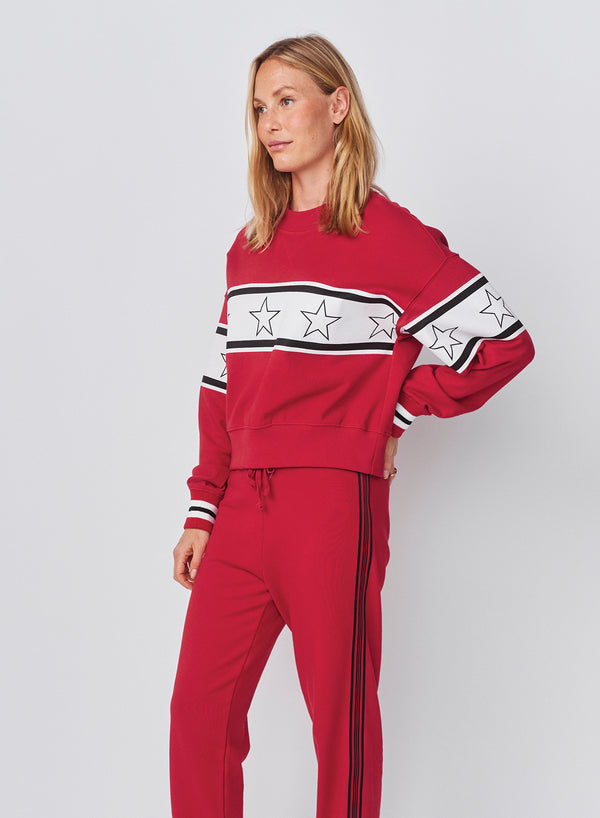 Sundry Sundry Stars Oversized Popover In Vintage Red