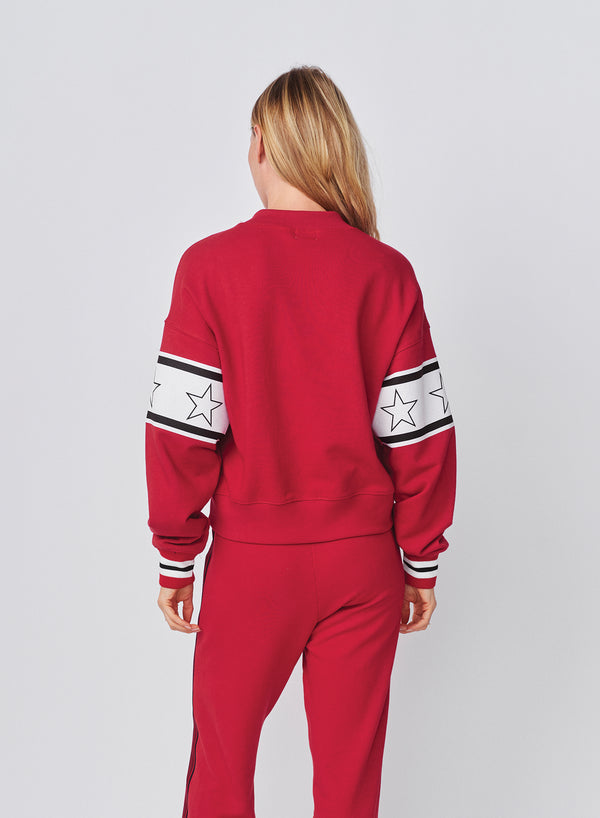 Sundry Sundry Stars Oversized Popover In Vintage Red