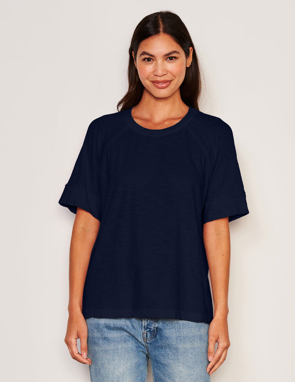 sundry Sundry Boyfriend Tee in Deep Navy