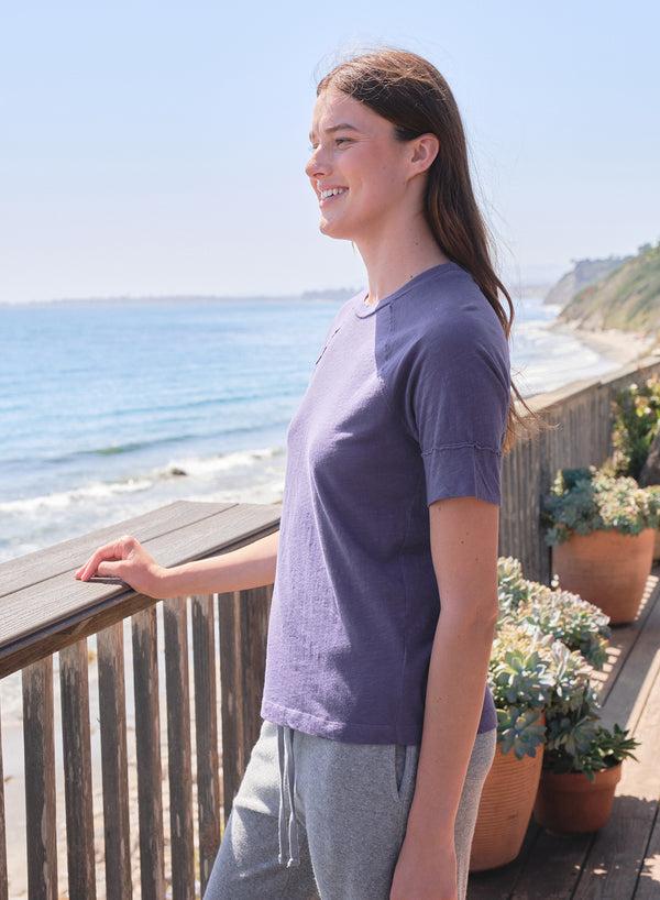 Sundry Sundry Boyfriend Tee In Vintage Navy