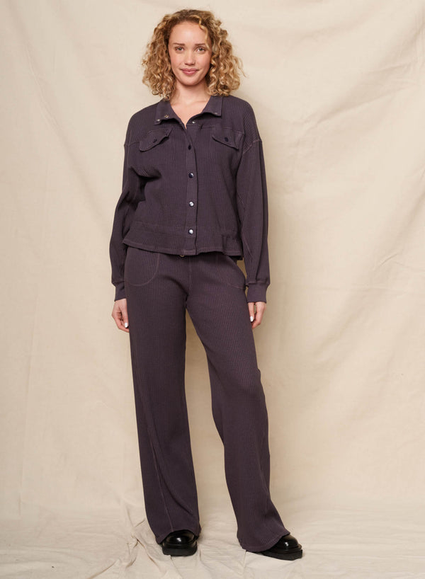 Sundry Sundry Cargo Jacket In Washed Black