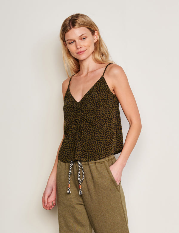 Sundry Sundry Clover Flutter Cami In Olive