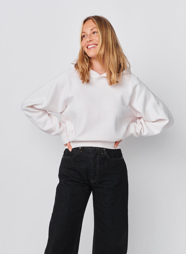 Sundry Sundry Cropped Hoodie In Oyster