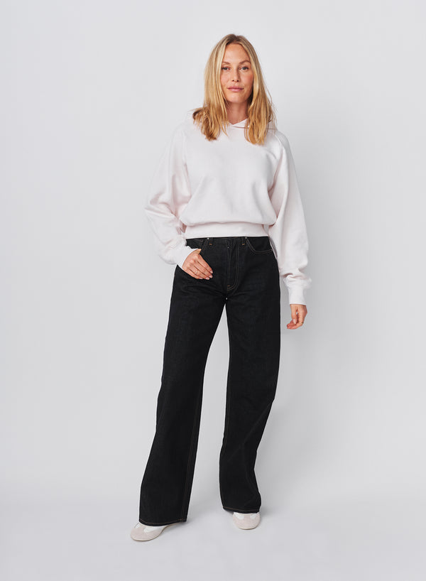 sundry Sundry Cropped Hoodie in Oyster