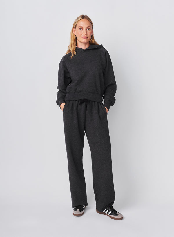 sundry Sundry Cropped Hoodie in Washed Black