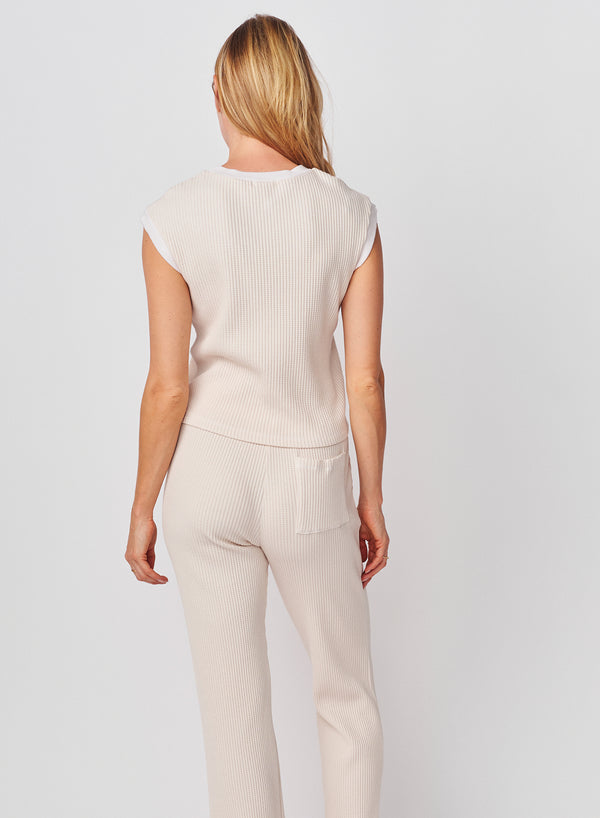 Sundry Sundry Cropped Muscle Tank In Oyster