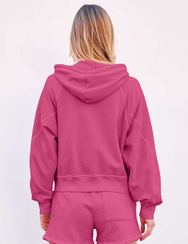 Sundry Sundry Horizon Zip Hoodie In Cranberry