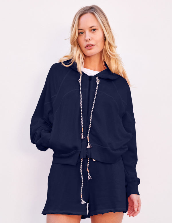Sundry Sundry Horizon Zip Hoodie In Deep Navy
