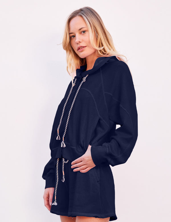 Sundry Sundry Horizon Zip Hoodie In Deep Navy