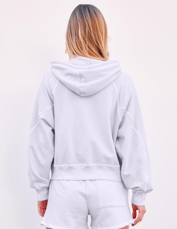 Sundry Sundry Horizon Zip Hoodie In Optic White