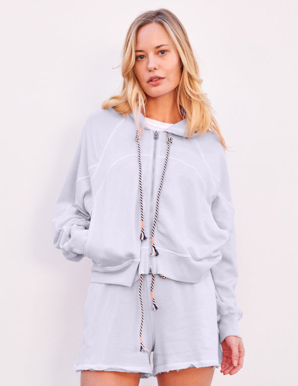 Sundry Sundry Horizon Zip Hoodie In Optic White