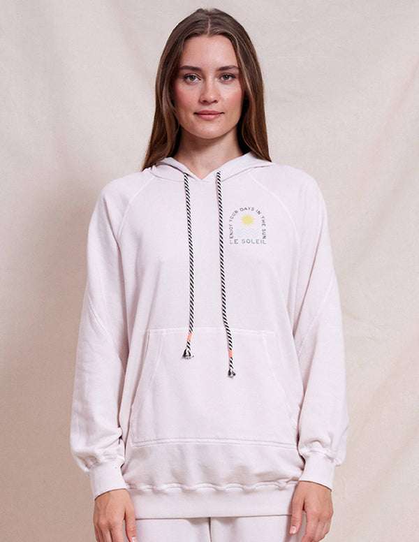 sundry Sundry Le Soleil Boyfriend Hoodie in Oyster