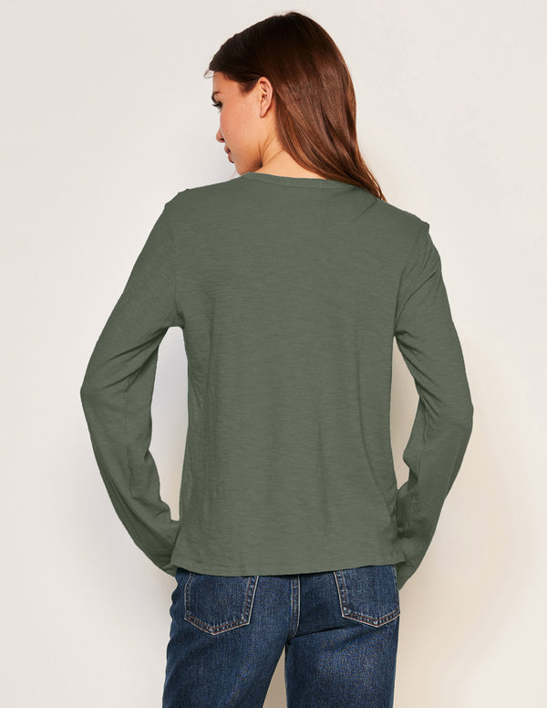 Sundry Sundry Long Sleeve Crew In Signature Green