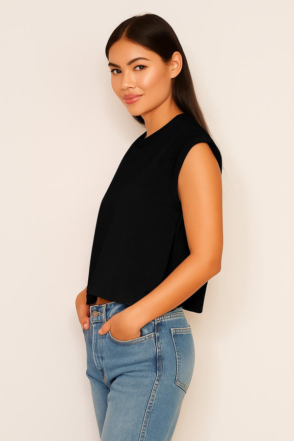 sundry Sundry Muscle Tank in Black