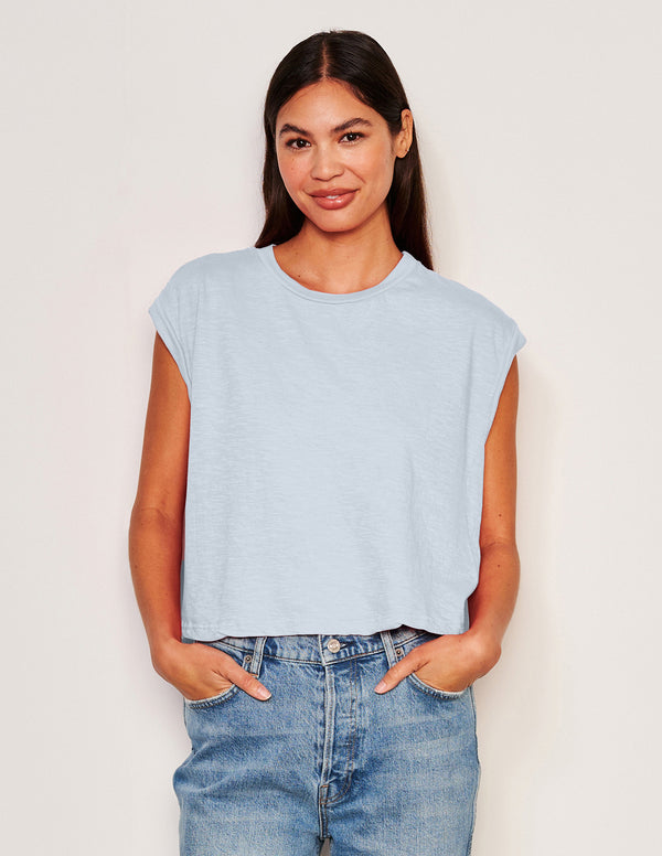 sundry Sundry Muscle Tank in Blue Wash