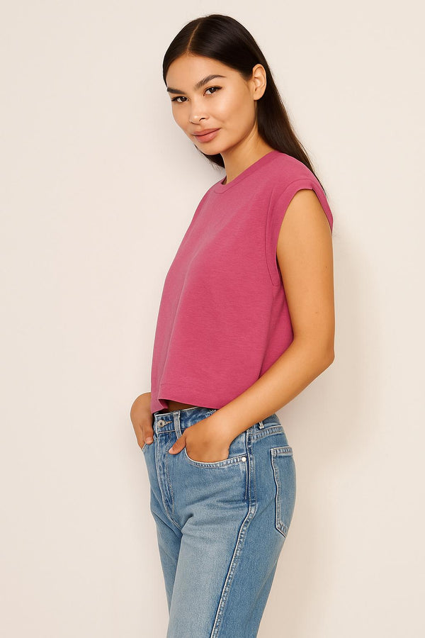 Sundry Sundry Muscle Tank In Cranberry