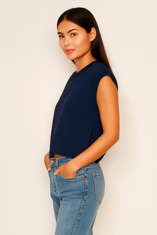 sundry Sundry Muscle Tank in Deep Navy