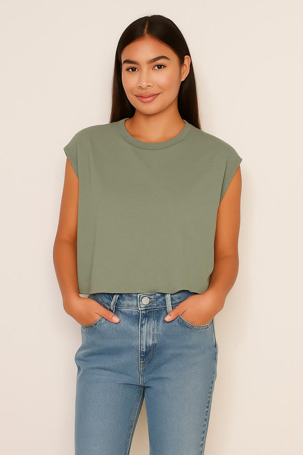 Sundry Sundry Muscle Tank In Fern