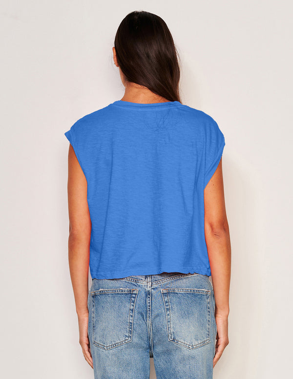 Sundry Sundry Muscle Tank In Lagoon Blue