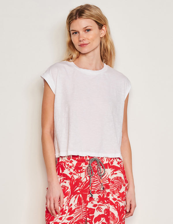 sundry Sundry Muscle Tank in Optic White