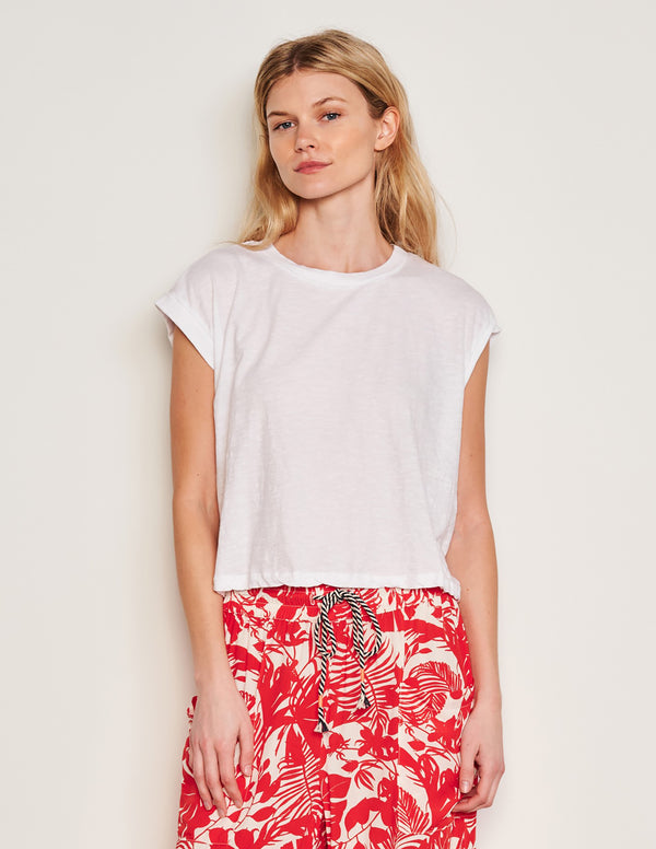 sundry Sundry Muscle Tank in Optic White