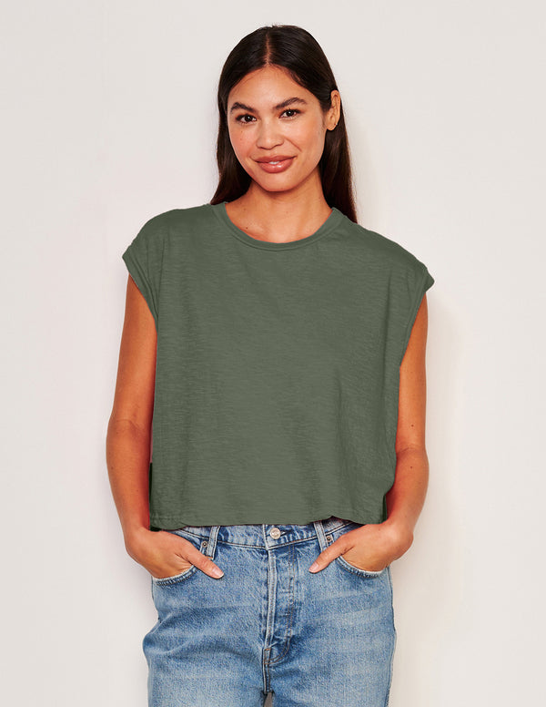 sundry Sundry Muscle Tank in Signature Green