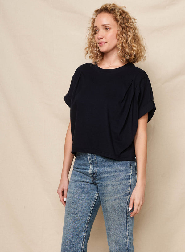 Sundry Sundry Pleated Dolman In Deep Navy