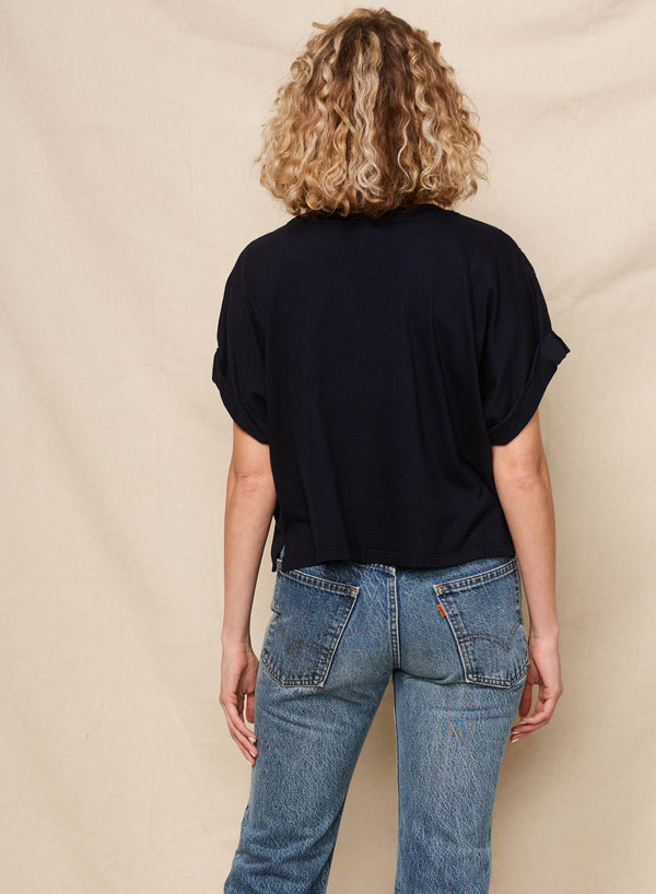 Sundry Sundry Pleated Dolman In Deep Navy