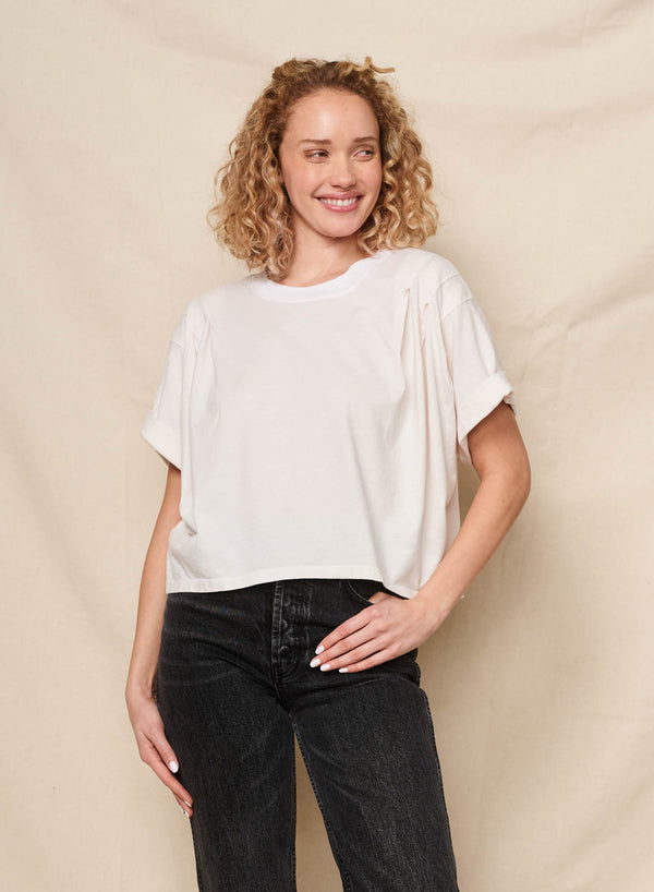 sundry Sundry Pleated Dolman in Oyster