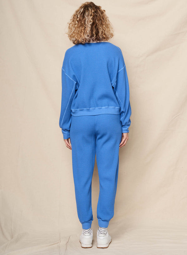 Sundry Sundry Popover Polo In Lagoon Blue