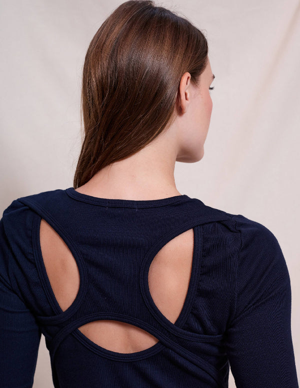 Sundry Sundry Racer Back Dress In Deep Navy