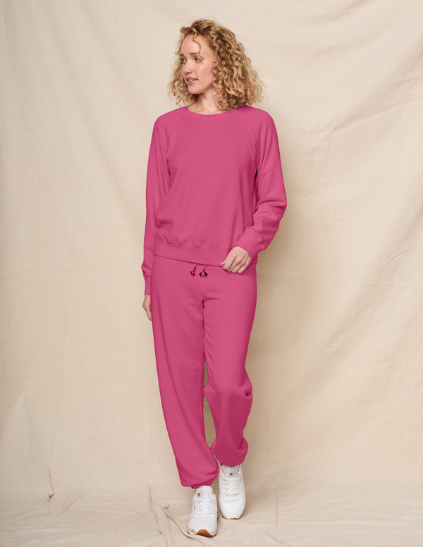 sundry Sundry Raglan Sweatshirt in Cranberry