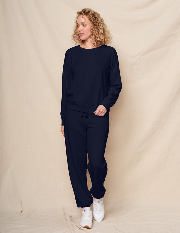 sundry Sundry Raglan Sweatshirt in Deep Navy