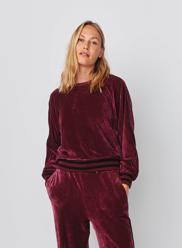 Sundry Sundry Raglan Sweatshirt In Mulled Wine