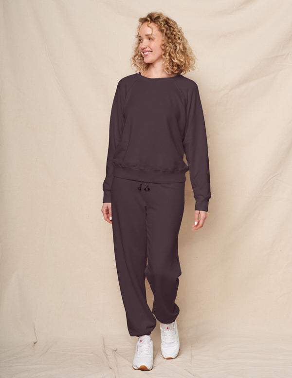 sundry Sundry Raglan Sweatshirt in Washed Black