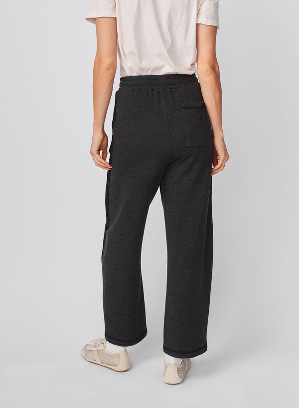 Sundry Sundry Raw Seamed Pant In Washed Black