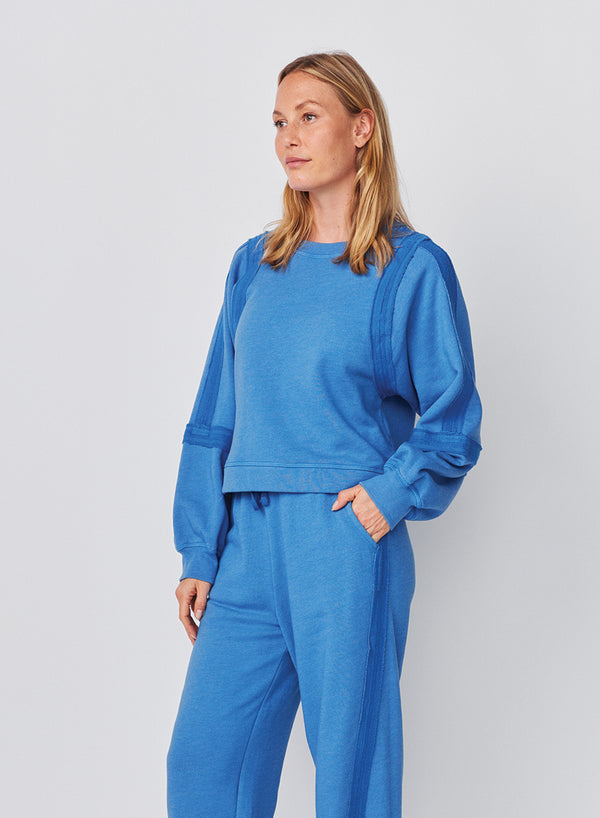 Sundry Sundry Raw Seamed Sweatshirt In Blue Ice